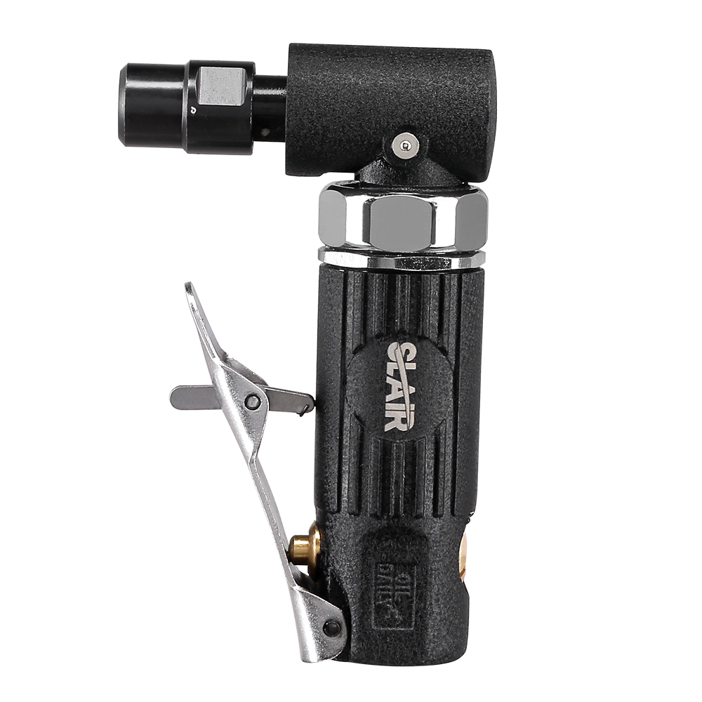  SLAIR MINI LUCHT HOEKSLIJPER, 20000 TPM, VEILIGHEIDS TRIGGER, ALUMINIUM, MET 1/4" 1/8" OF 3MM 6MM COLLET, PROFESSIONEEL 